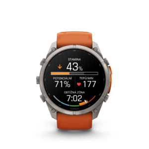 Fenix9Pro_51mm_LTE_Titanium-Autumn-Spark_Front_stamina_run_in_activity_cs-CZ